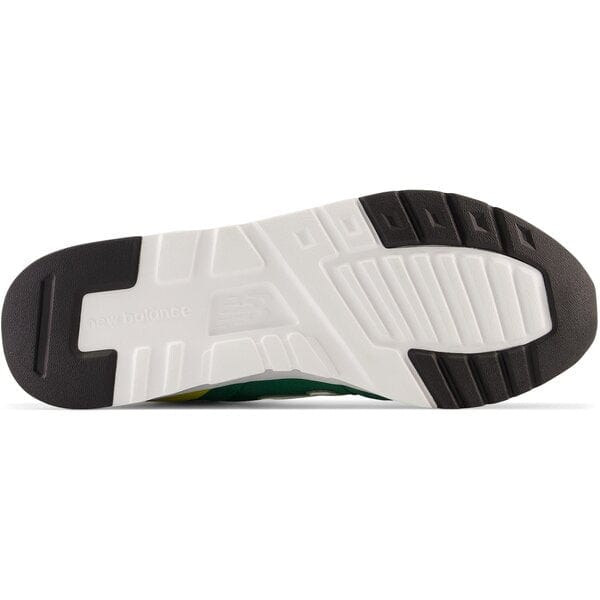 New Balance 997H sneakers outsole with white and black rubber featuring textured tread pattern and durable grip design.