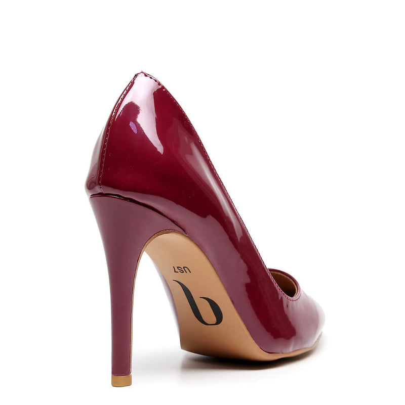 Adira - Burgundy Vegan Patent - Street Sole