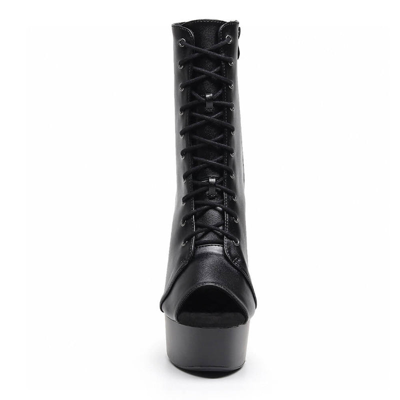 Angel - Black Vegan Leather - Street Sole