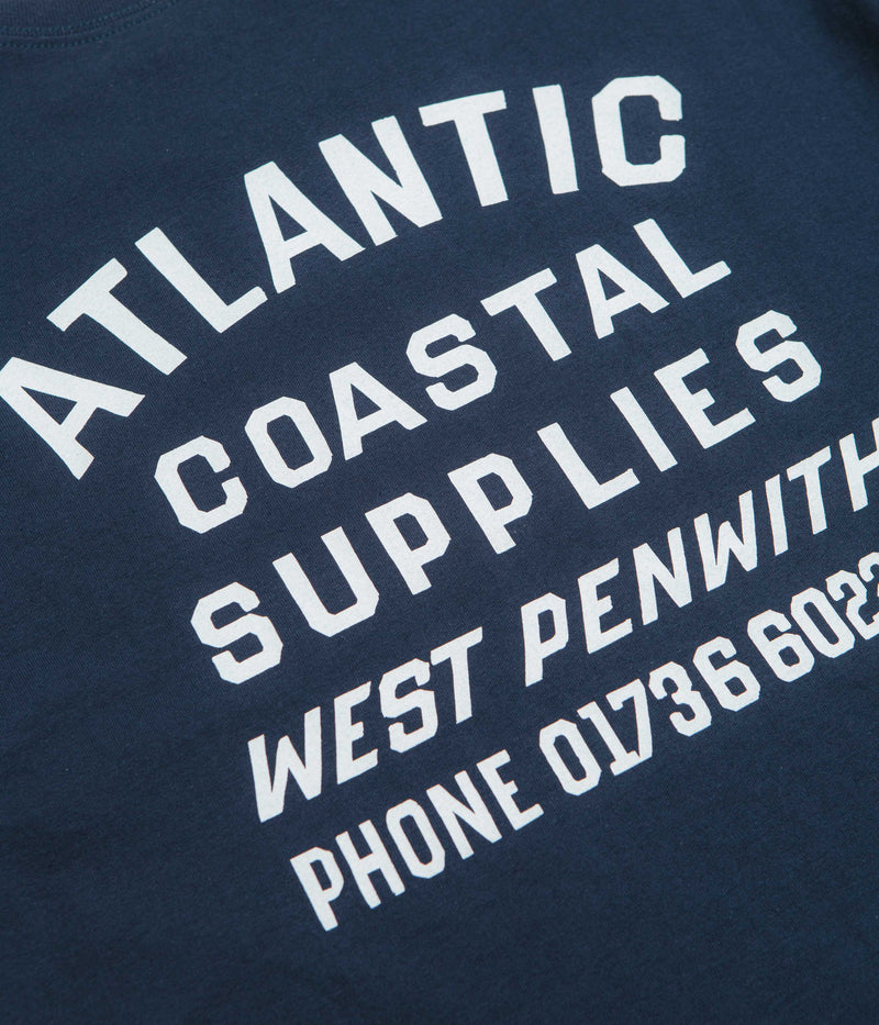 Atlantic Coastal Supplies Boatyard T-Shirt in Navy