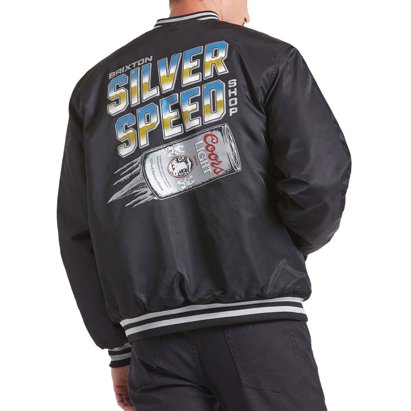 Brixton x Coors Light Silver Speed Shop Jacket - Black/Silver