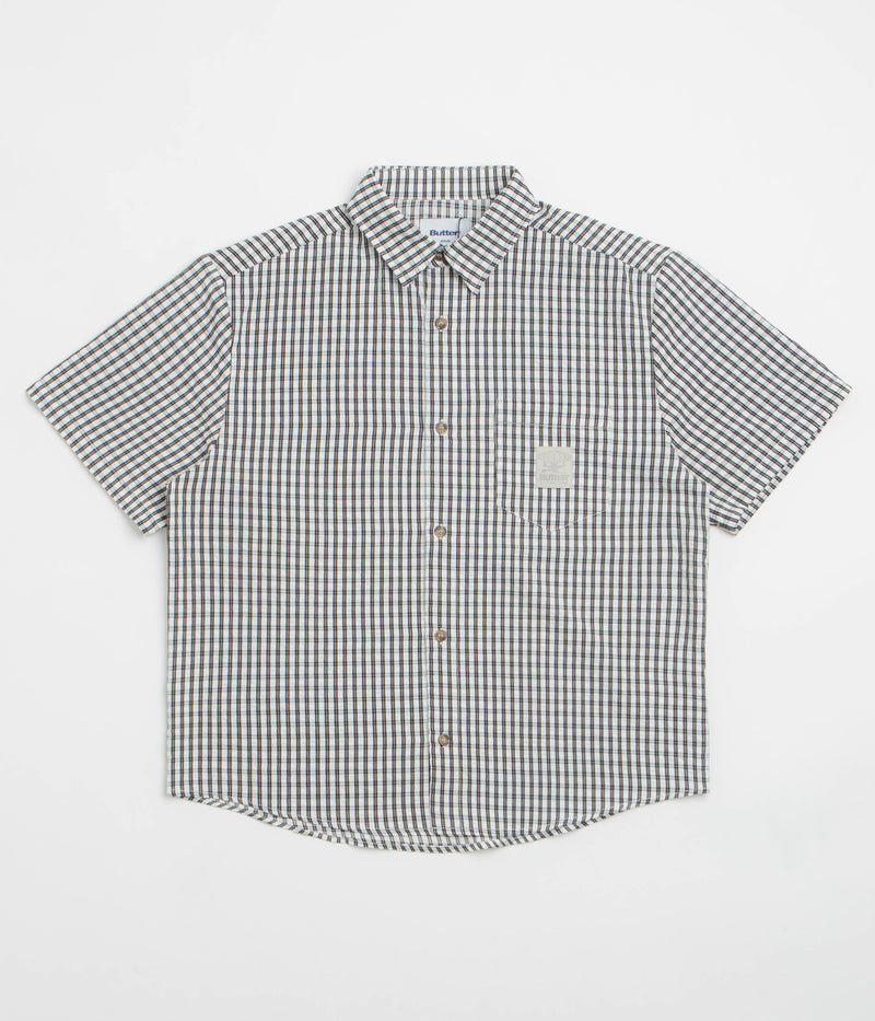 Butter Goods Equipment Short Sleeve Shirt in Black and White