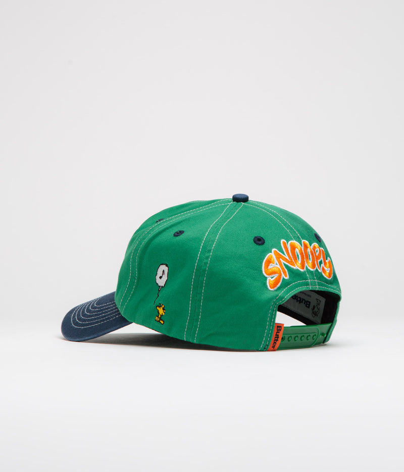 Butter Goods x Peanuts Music Cap in Washed Kelly Green and Navy
