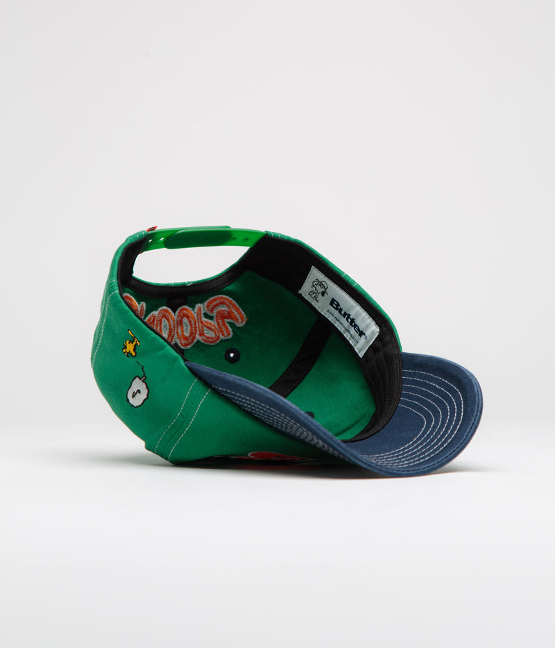 Butter Goods x Peanuts Music Cap in Washed Kelly Green and Navy