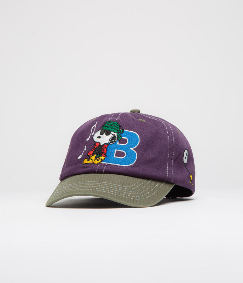 Butter Goods x Peanuts Music Cap in Washed Purple and Fern