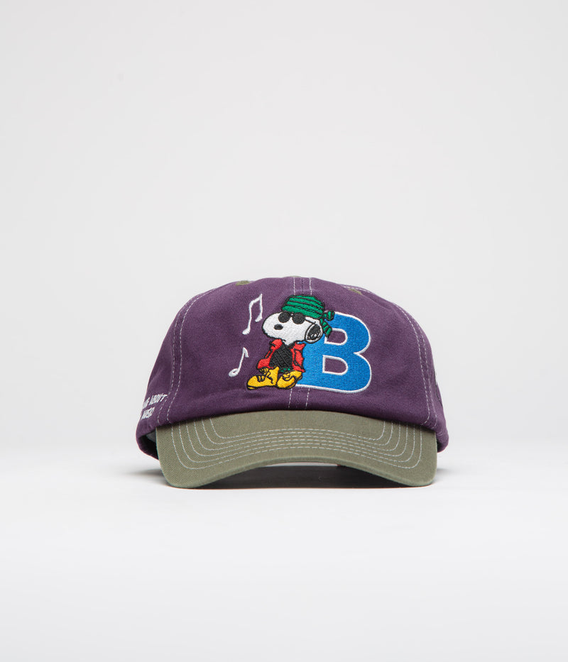 Butter Goods x Peanuts Music Cap in Washed Purple and Fern