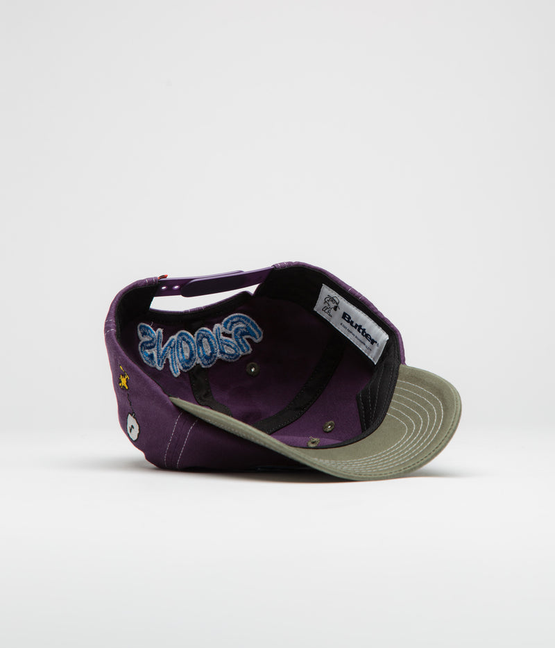 Butter Goods x Peanuts Music Cap in Washed Purple and Fern