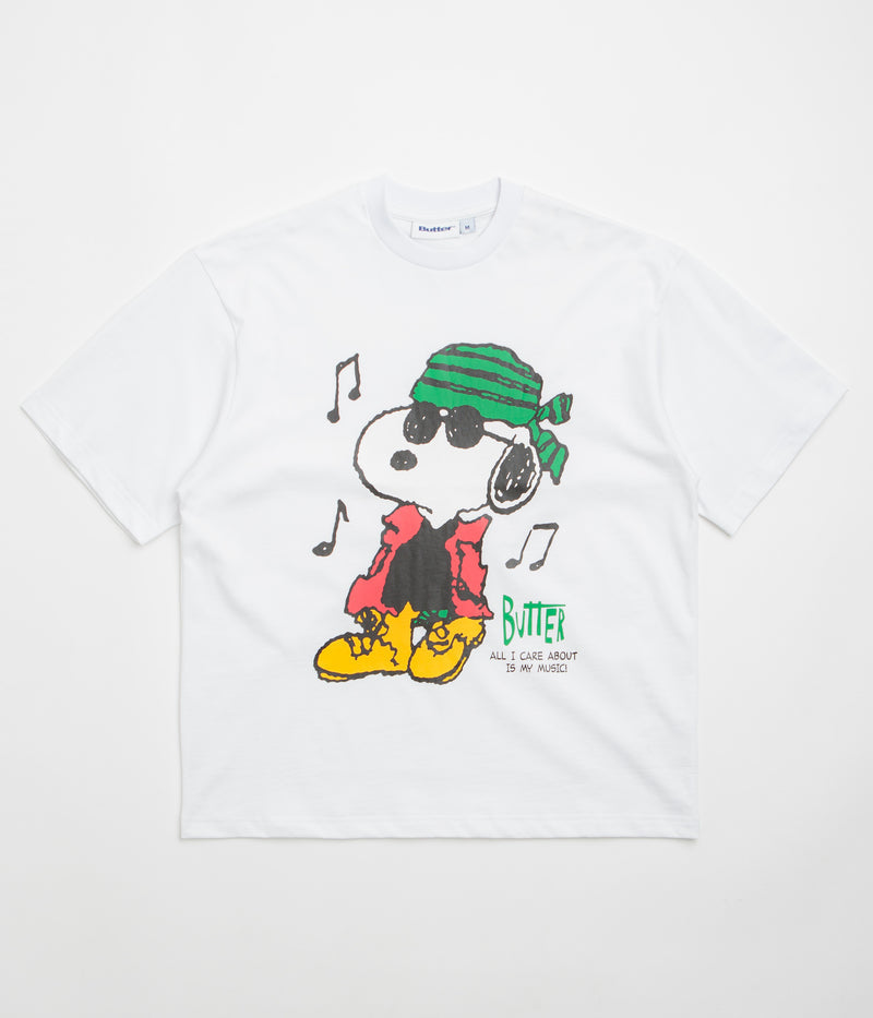 Butter Goods x Peanuts Music T-Shirt in White