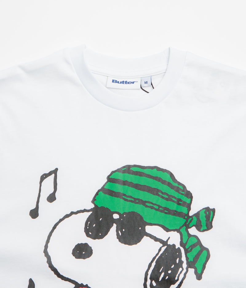 Butter Goods x Peanuts Music T-Shirt in White
