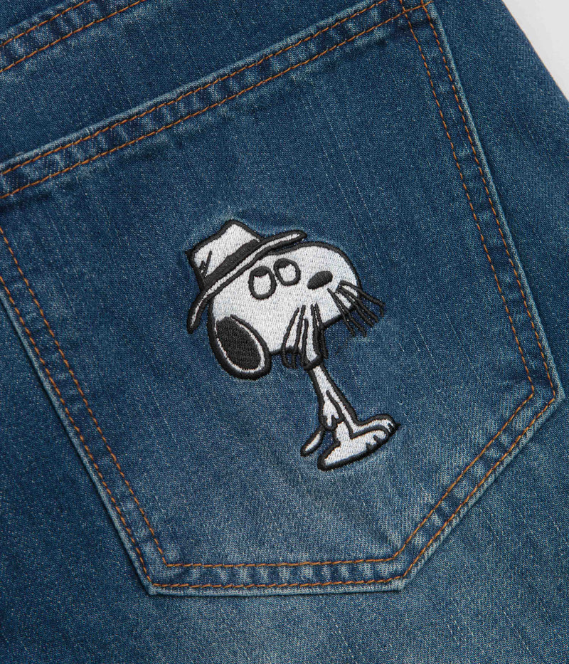 Butter Goods x Peanuts Spike Denim Jeans in Distressed Indigo