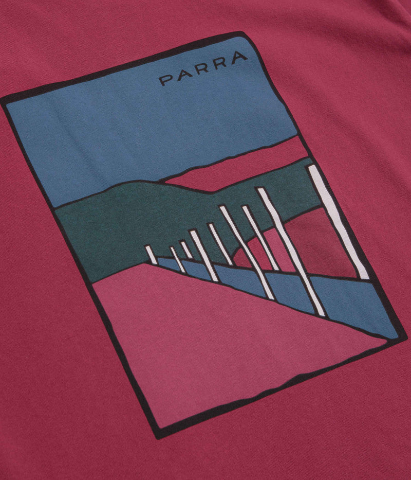 by Parra Beach Parking T-Shirt in Raspberry