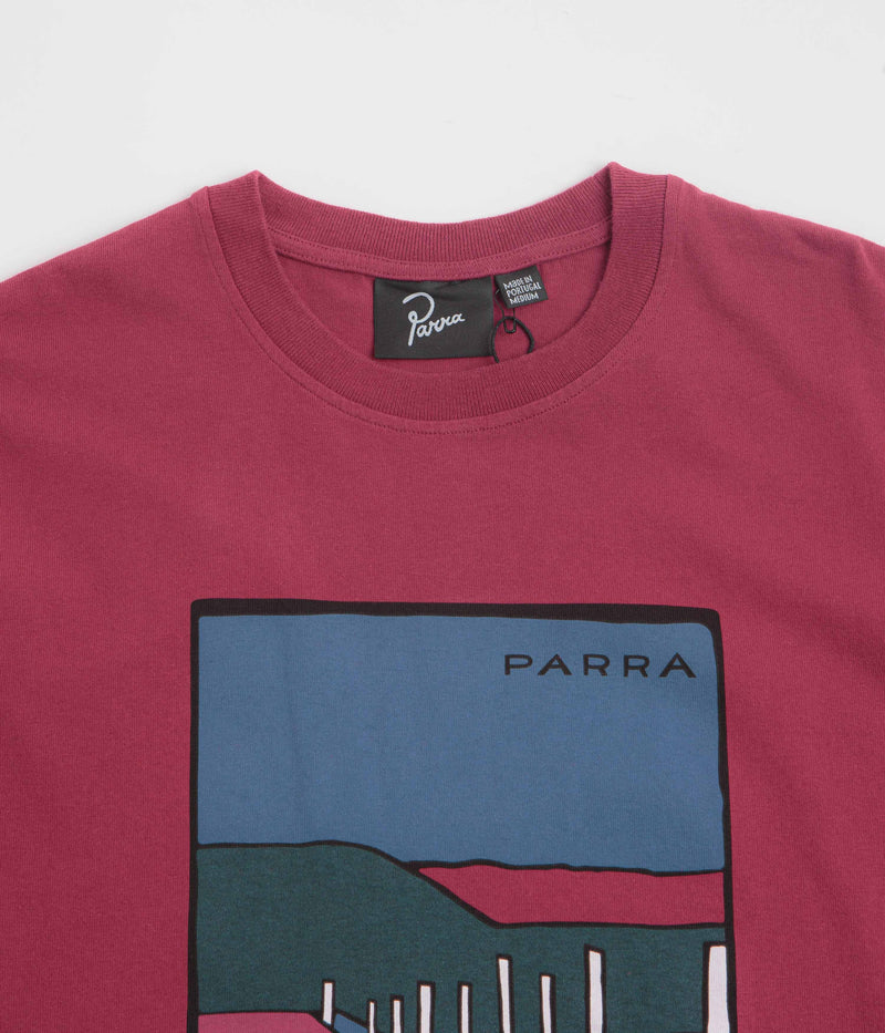 by Parra Beach Parking T-Shirt in Raspberry