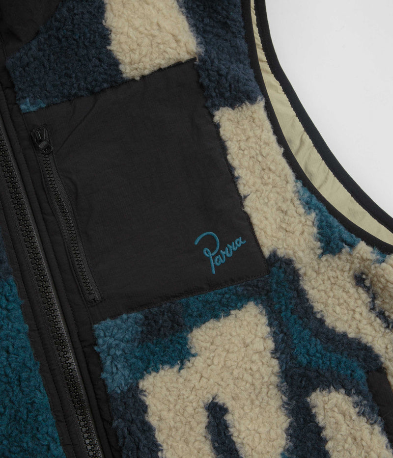 by Parra Infinite Bird Reversible Vest in Navy Blue