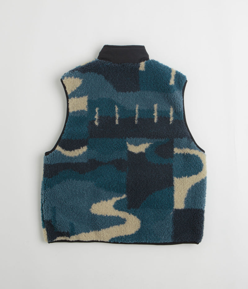 by Parra Infinite Bird Reversible Vest in Navy Blue