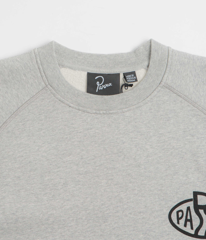 by Parra Legs Logo Crewneck Sweatshirt in Heather Grey