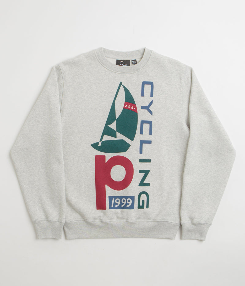 by Parra Sail Bike Crewneck Sweatshirt in Heather Grey