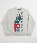 by Parra Sail Bike Crewneck Sweatshirt in Heather Grey