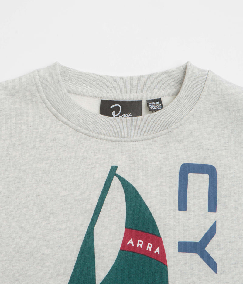 by Parra Sail Bike Crewneck Sweatshirt in Heather Grey