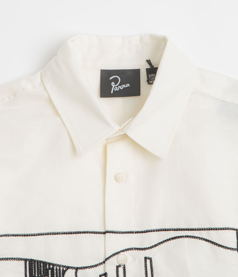 by Parra The Dunes Short Sleeve Shirt in Off White