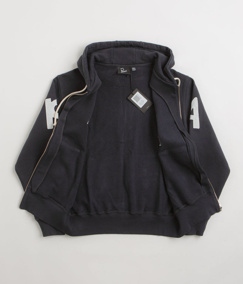 by Parra Word Salad Full Zip Hoodie in Dark Navy