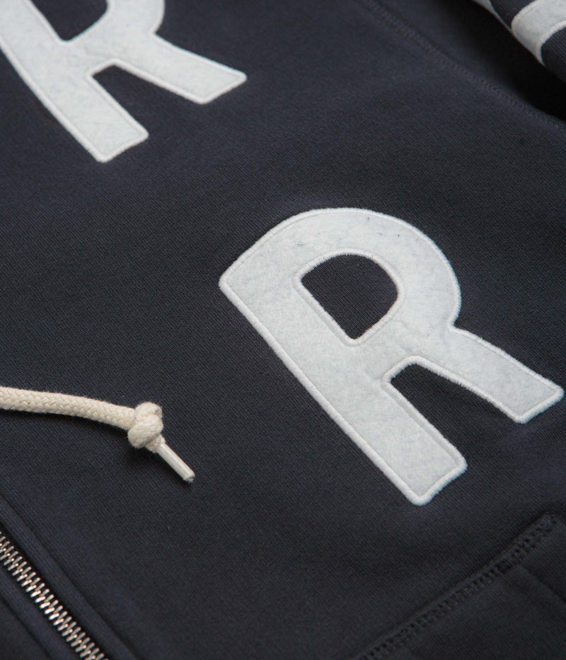 by Parra Word Salad Full Zip Hoodie in Dark Navy