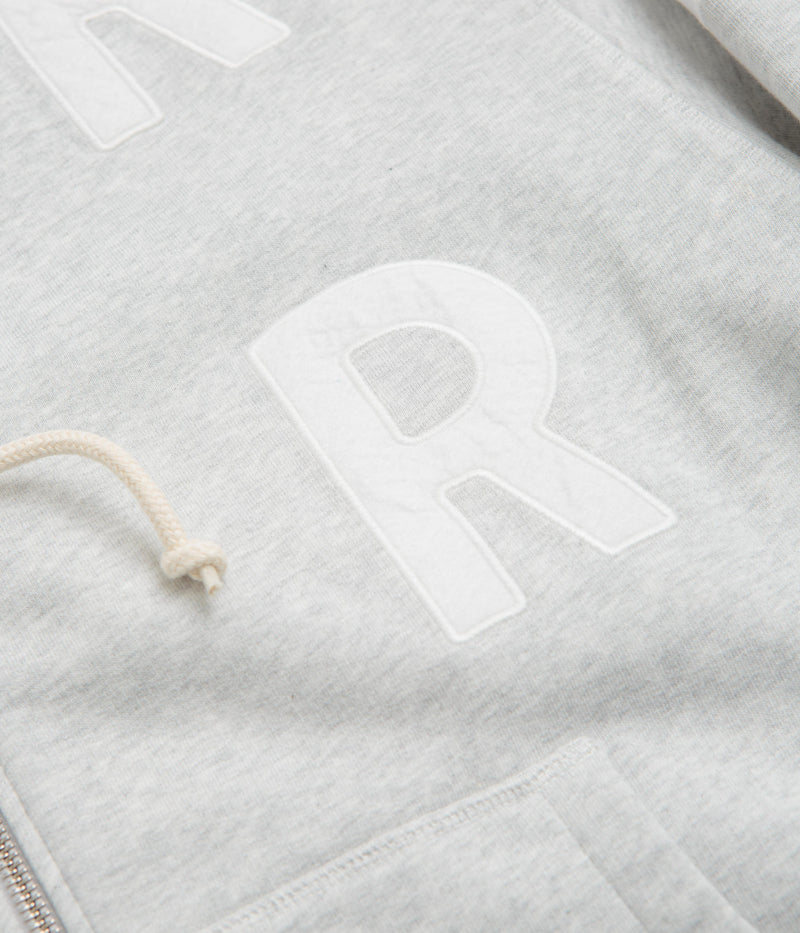 by Parra Word Salad Full Zip Hoodie in Heather Grey