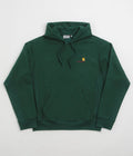 Carhartt American Script Hoodie in Dark Fir