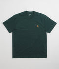 Carhartt American Script T-Shirt in Dark Fir
