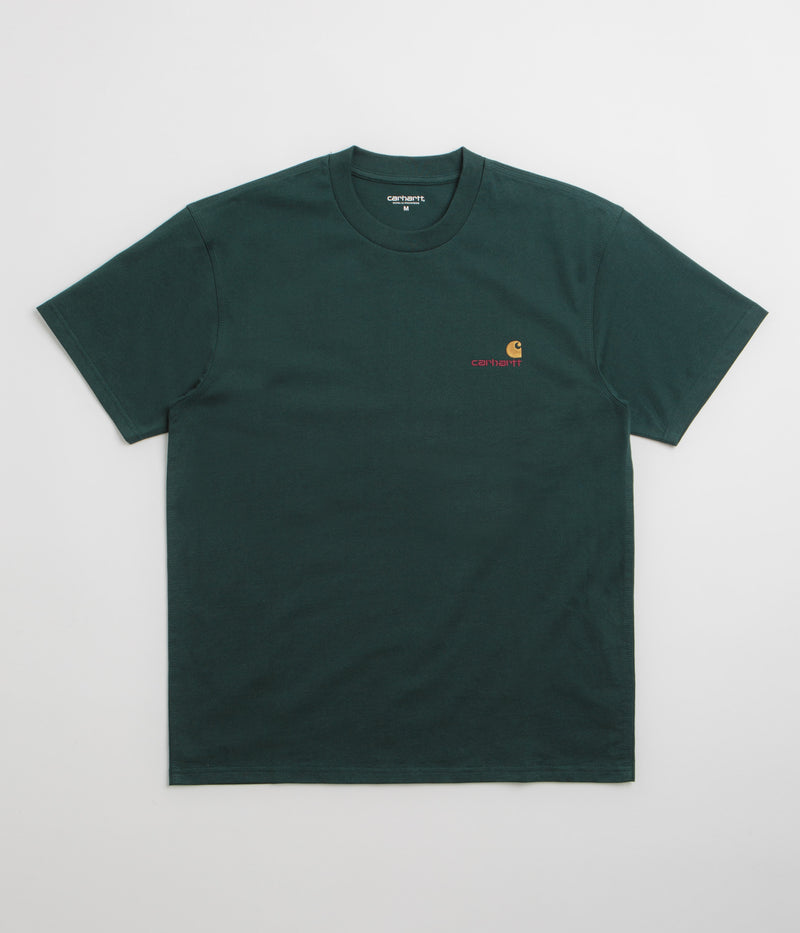 Carhartt American Script T-Shirt in Dark Fir