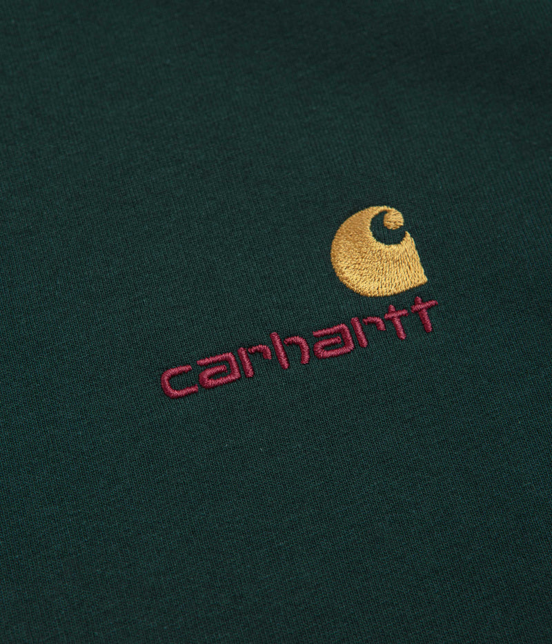 Carhartt American Script T-Shirt in Dark Fir