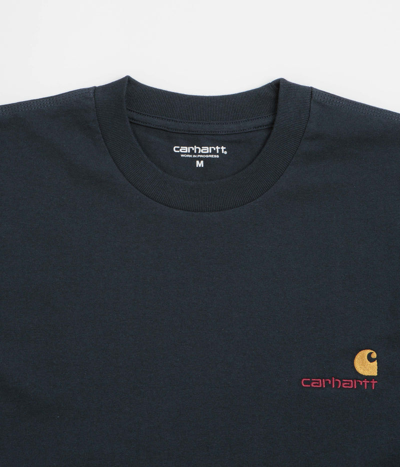 Carhartt American Script T-Shirt in Deep Night