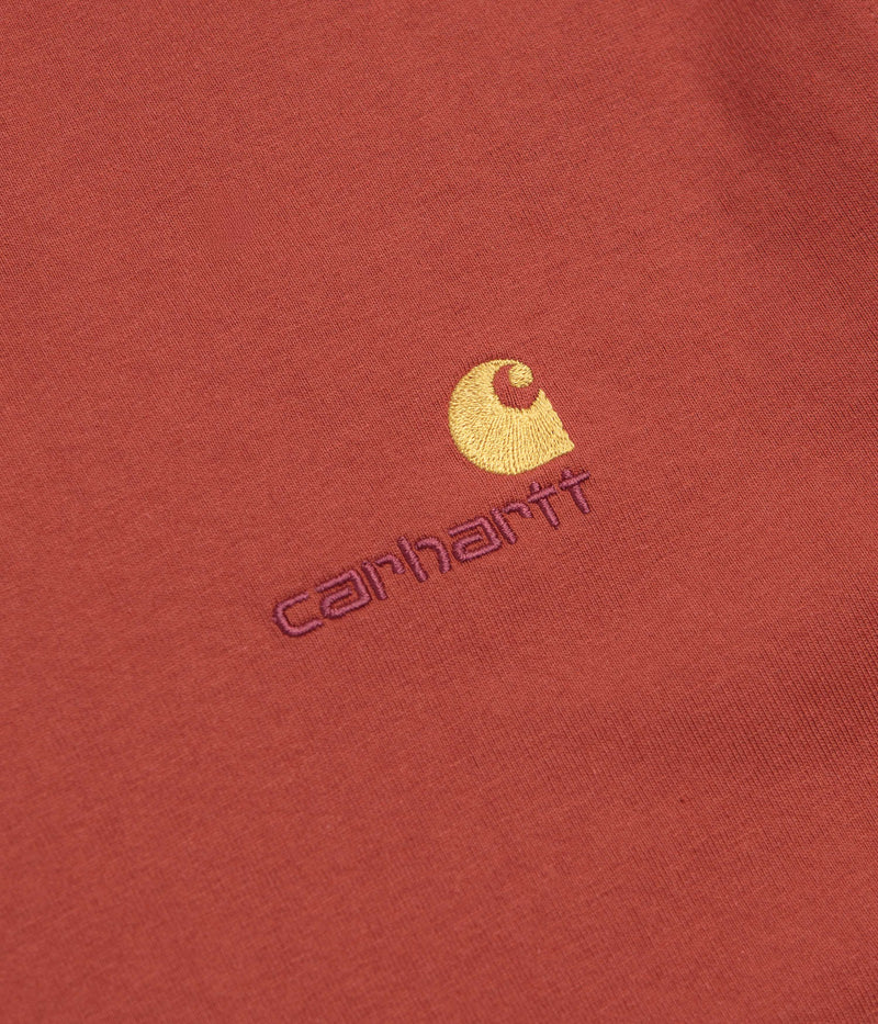 Carhartt American Script T-Shirt in Oxide Red