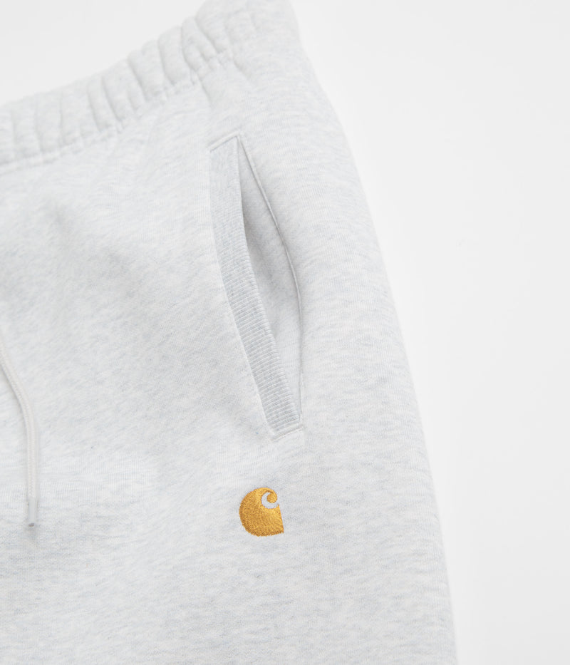Carhartt Chase Sweatpants in Ash Heather and Gold