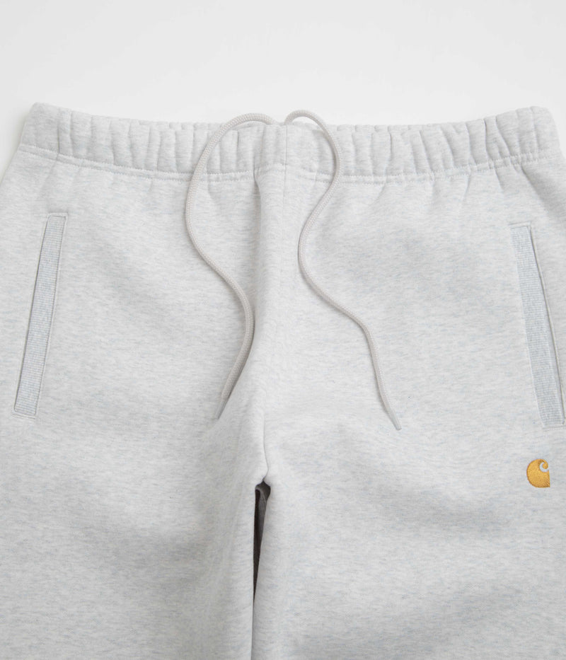 Carhartt Chase Sweatpants in Ash Heather and Gold