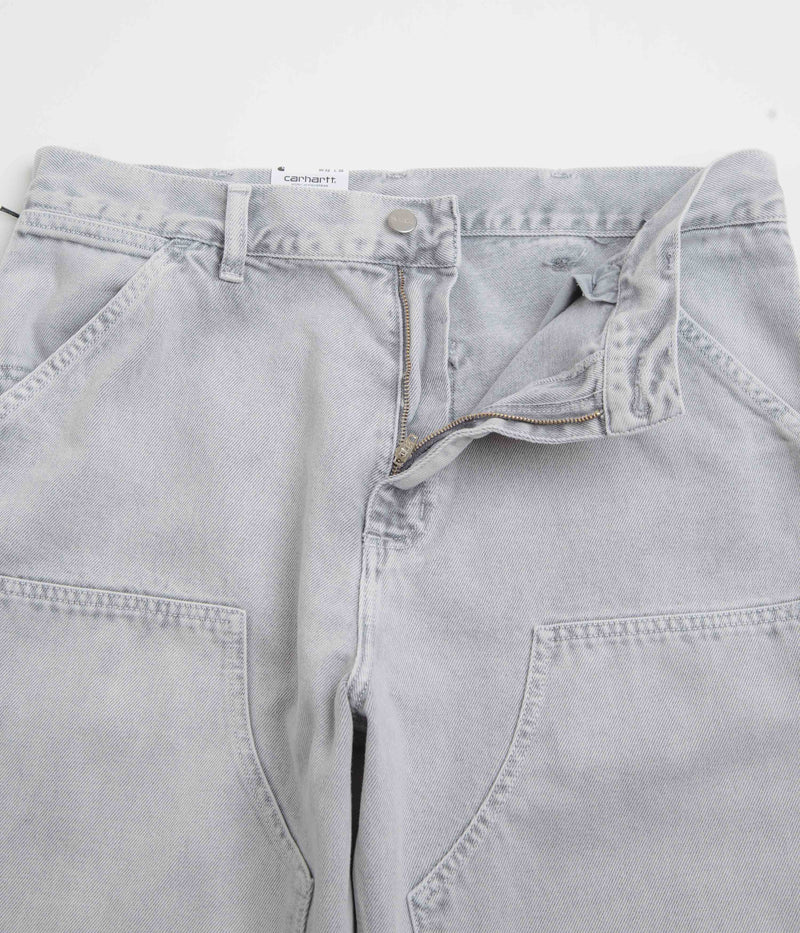 Carhartt Double Knee Denim Pants in Black Chalk Wash