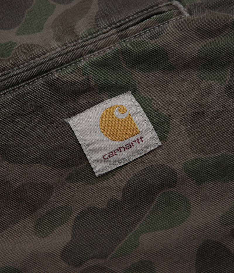 Carhartt Duck Detroit Jacket in Camo Duck and Green / Porphyry