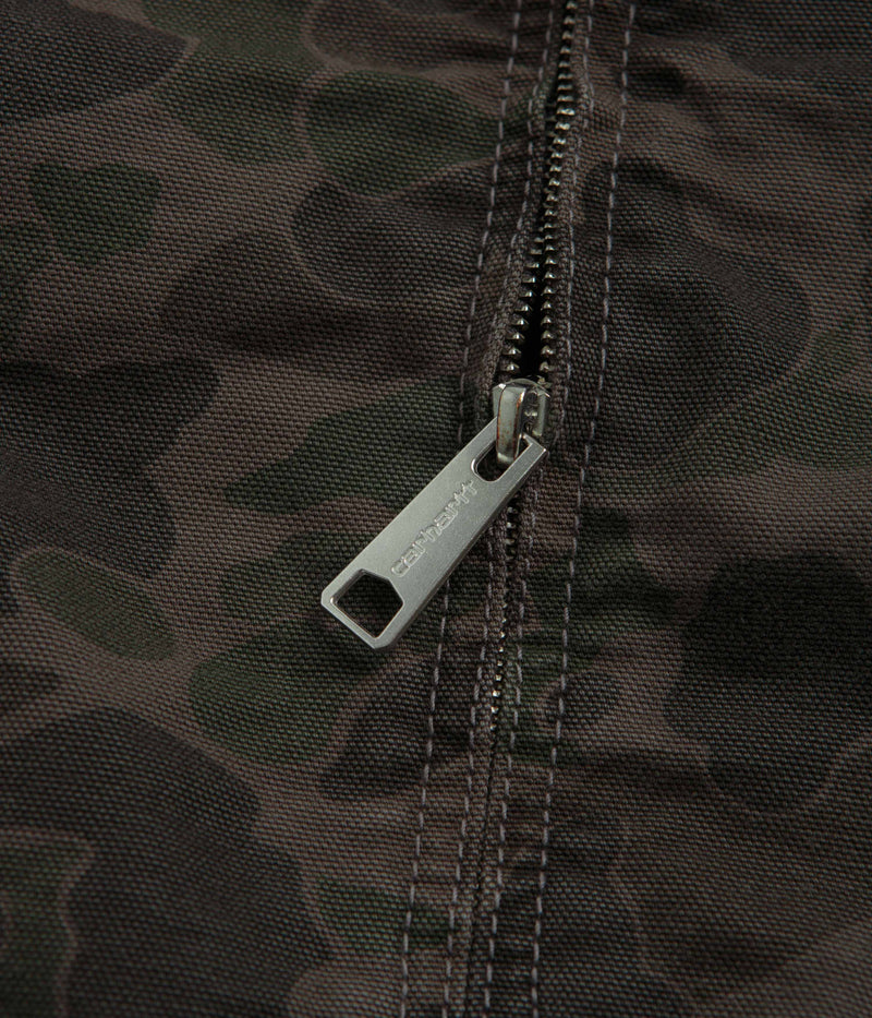 Carhartt Duck Detroit Jacket in Camo Duck and Green / Porphyry
