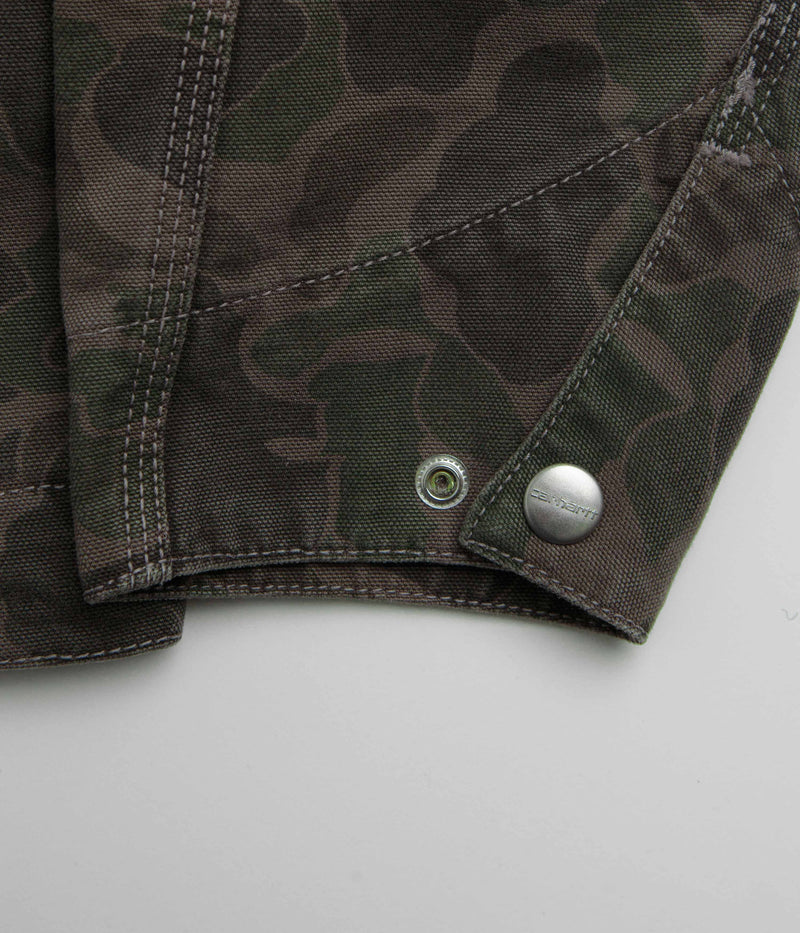 Carhartt Duck Detroit Jacket in Camo Duck and Green / Porphyry