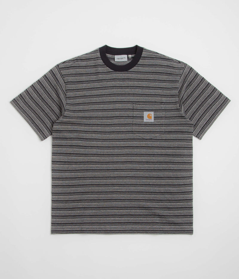 Carhartt Gellar Pocket T-Shirt in Gellar Stripe and Black