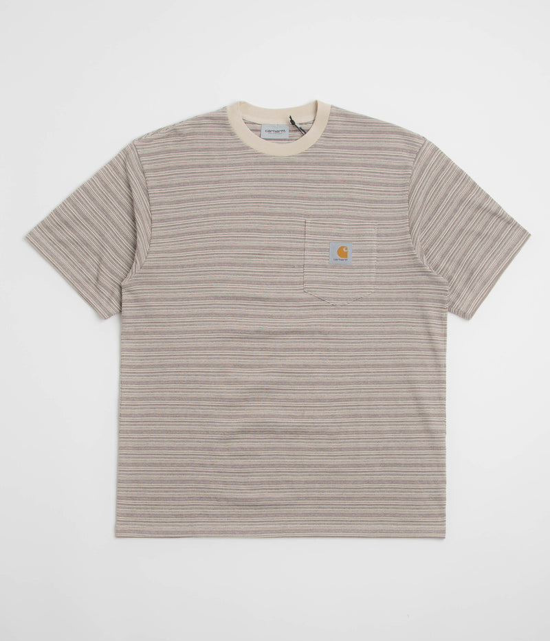 Carhartt Gellar Pocket T-Shirt in Gellar Stripe and Wax