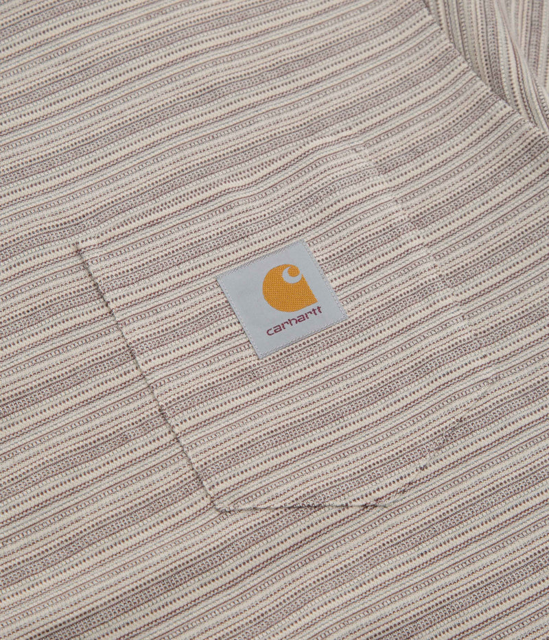 Carhartt Gellar Pocket T-Shirt in Gellar Stripe and Wax