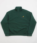 Carhartt Half Zip American Script Sweatshirt in Dark Fir