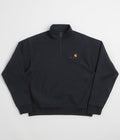 Carhartt Half Zip American Script Sweatshirt in Deep Night