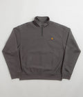 Carhartt Half Zip American Script Sweatshirt in Porphyry