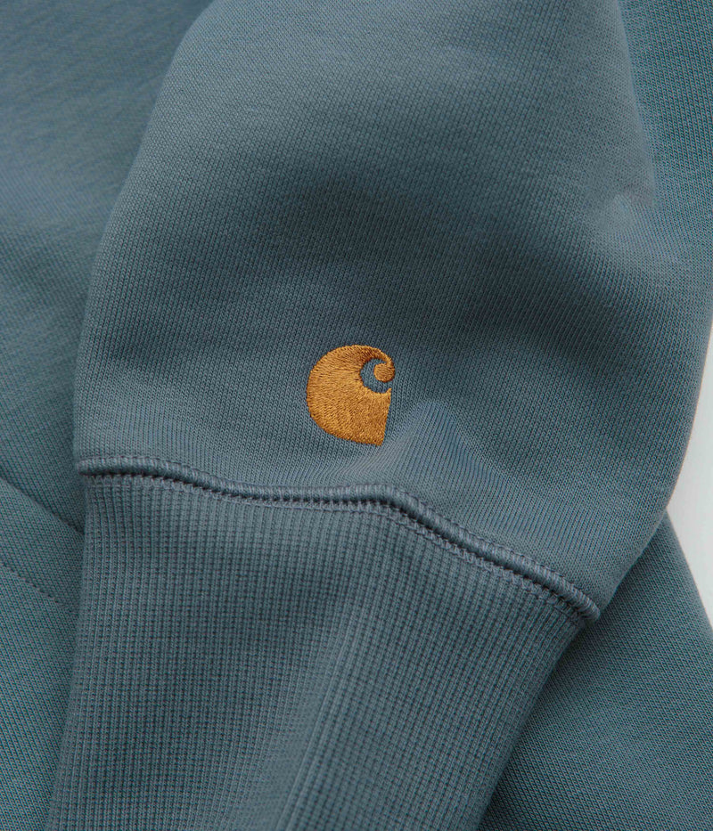 Carhartt Hooded Chase Jacket in Cozy Blue and Gold
