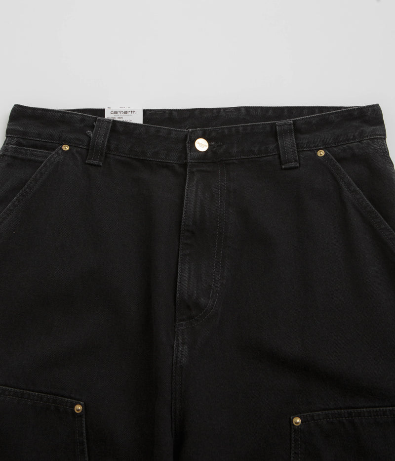 Carhartt Nash Double Knee Pants in Black Stone Washed