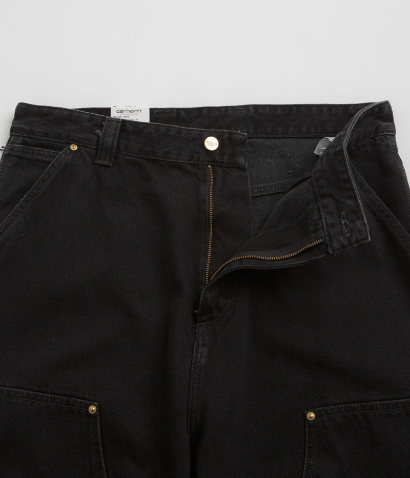 Carhartt Nash Double Knee Pants in Black Stone Washed