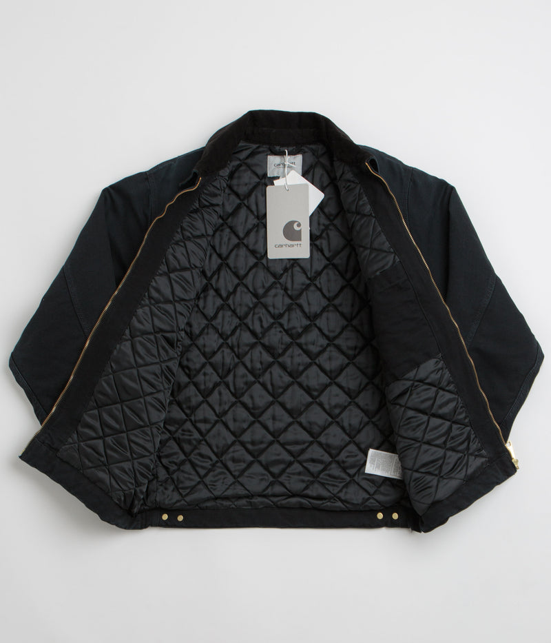 Carhartt OG Detroit Jacket in Black and Black Stone Canvas