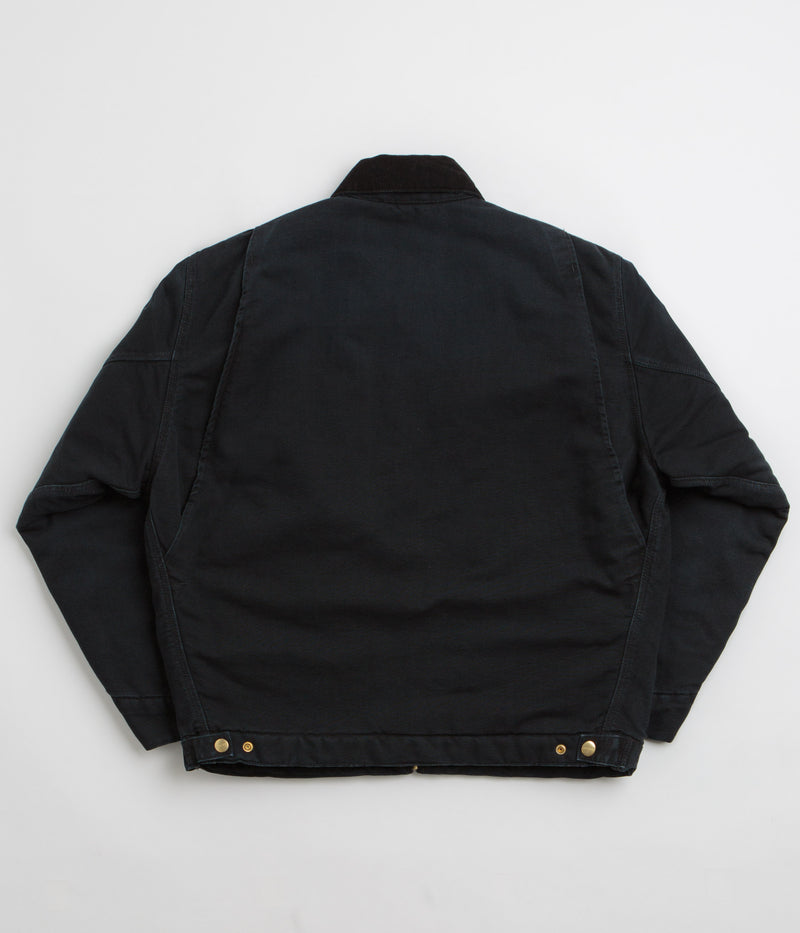 Carhartt OG Detroit Jacket in Black and Black Stone Canvas