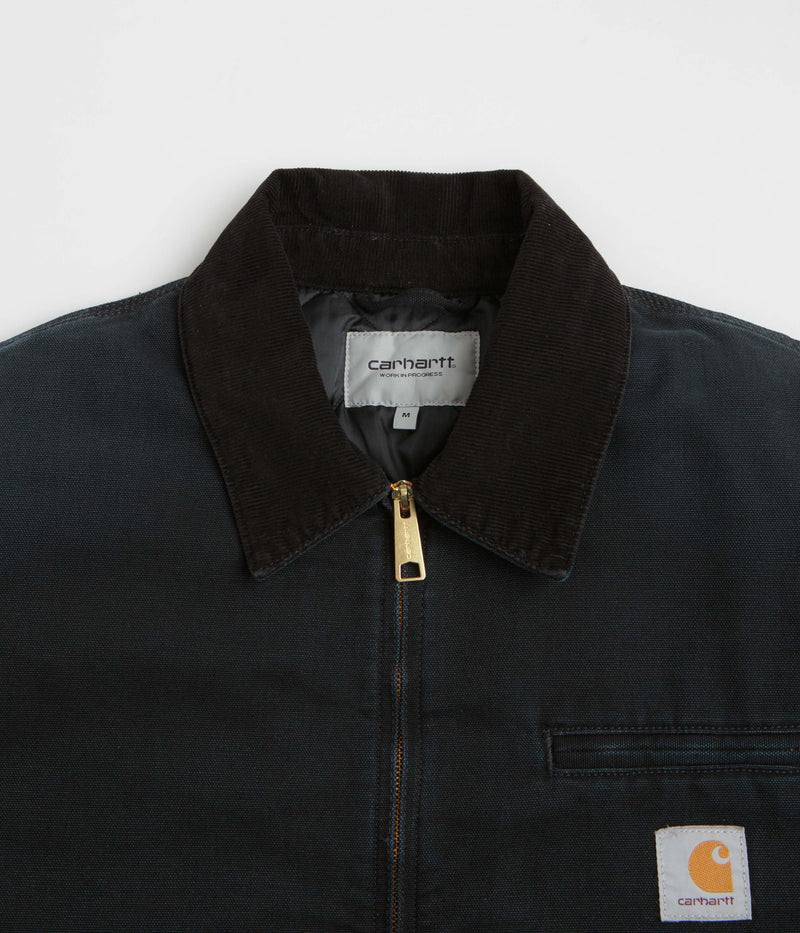 Carhartt OG Detroit Jacket in Black and Black Stone Canvas
